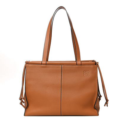 Loewe Grained Calfskin Cushion Tote Tan 1 of 23