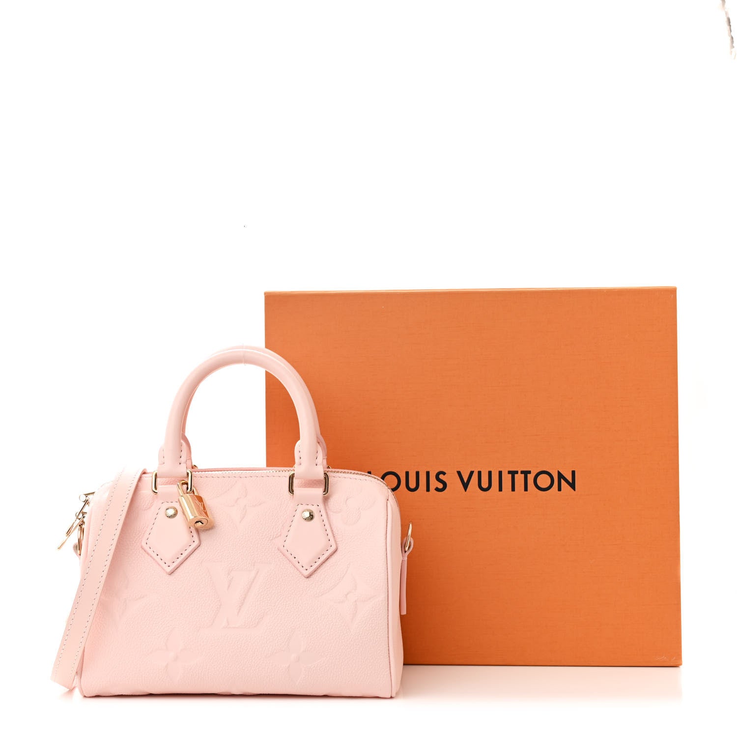 Louis Vuitton Empreinte Monogram Giant Speedy Bandouliere 20 Pink Opale 10 of 10