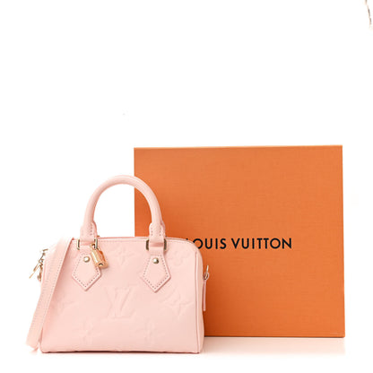 Louis Vuitton Empreinte Monogram Giant Speedy Bandouliere 20 Pink Opale 10 of 10