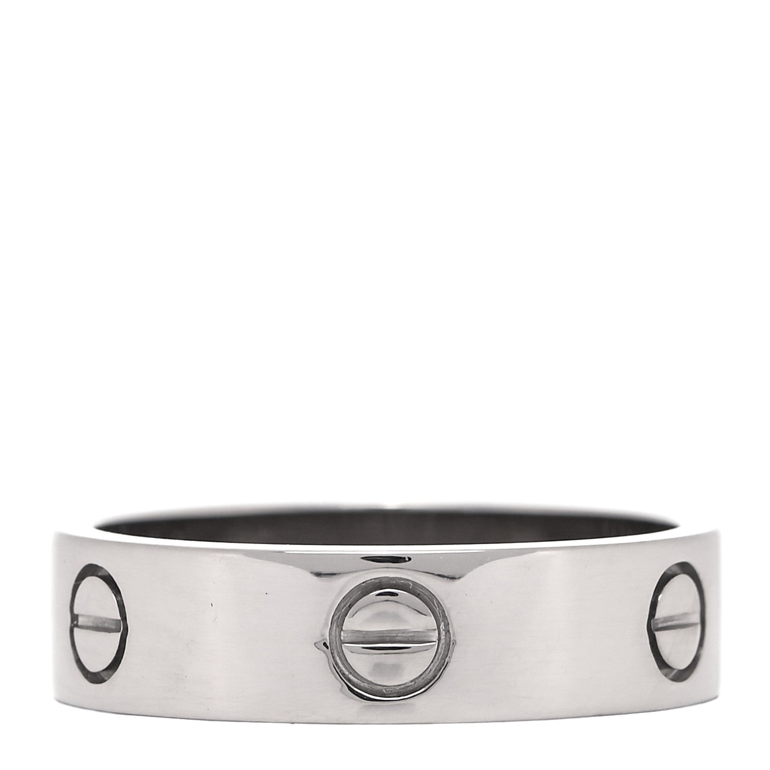 Cartier 18K White Gold 6mm LOVE Ring 63 10.25 3 of 4