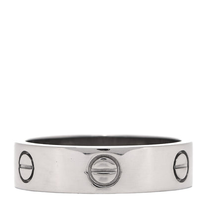 Cartier 18K White Gold 6mm LOVE Ring 63 10.25 3 of 4