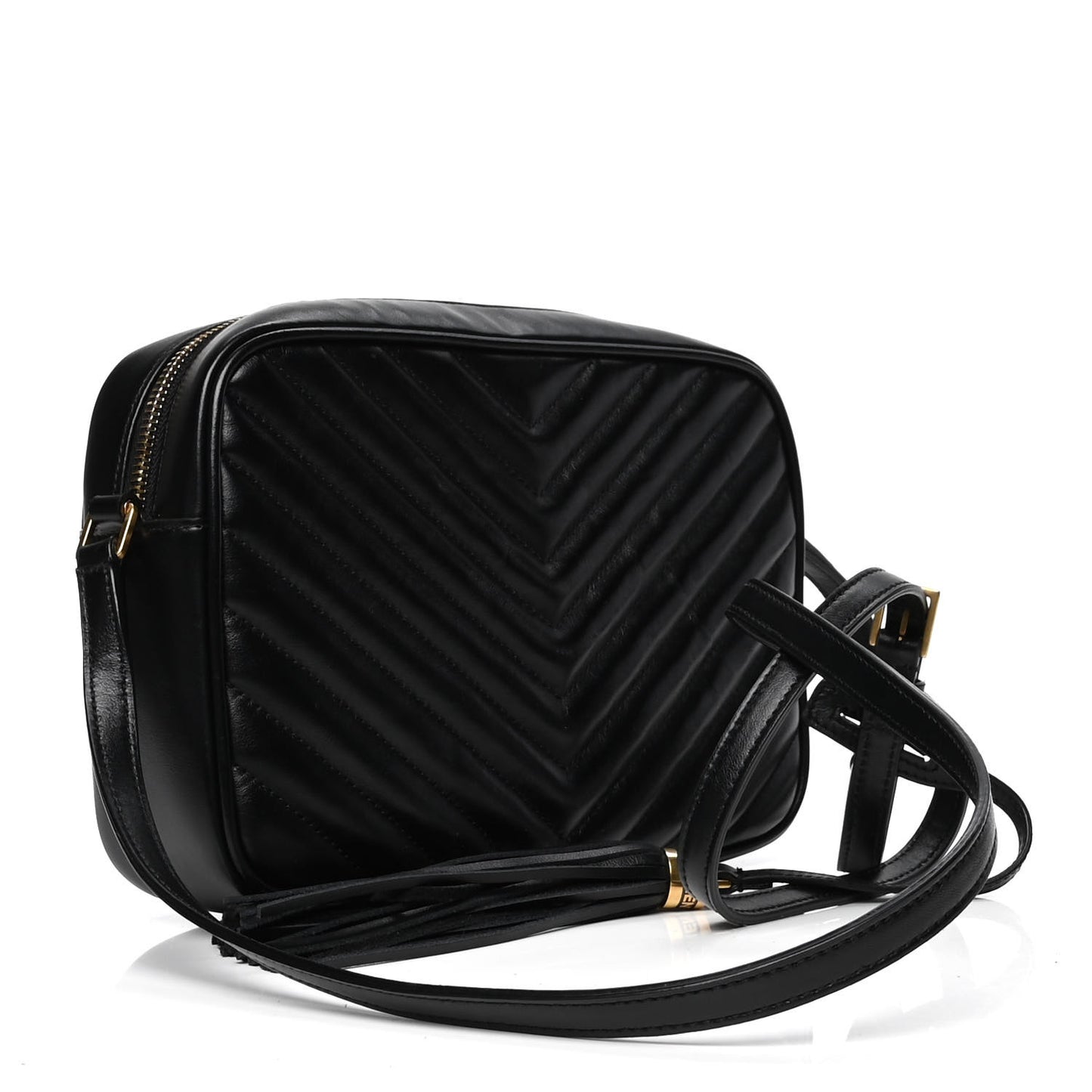Calfskin Matelasse Monogram Lou Camera Bag Black