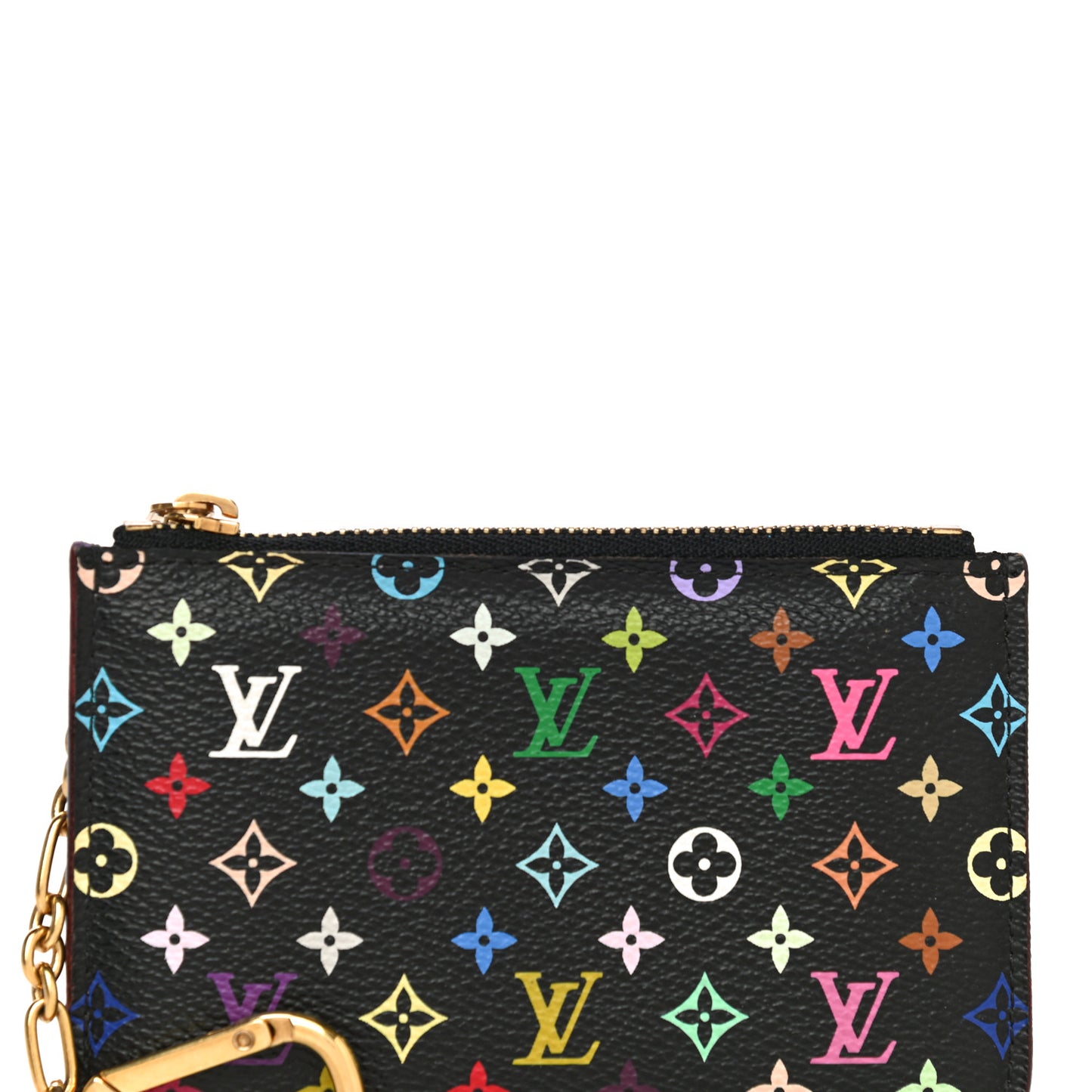 Monogram Multicolor Key Pouch Black Violet