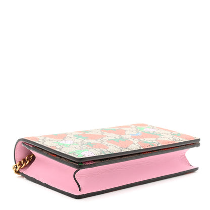 Gucci GG Supreme Monogram Strawberry Chain Wallet 4 of 10