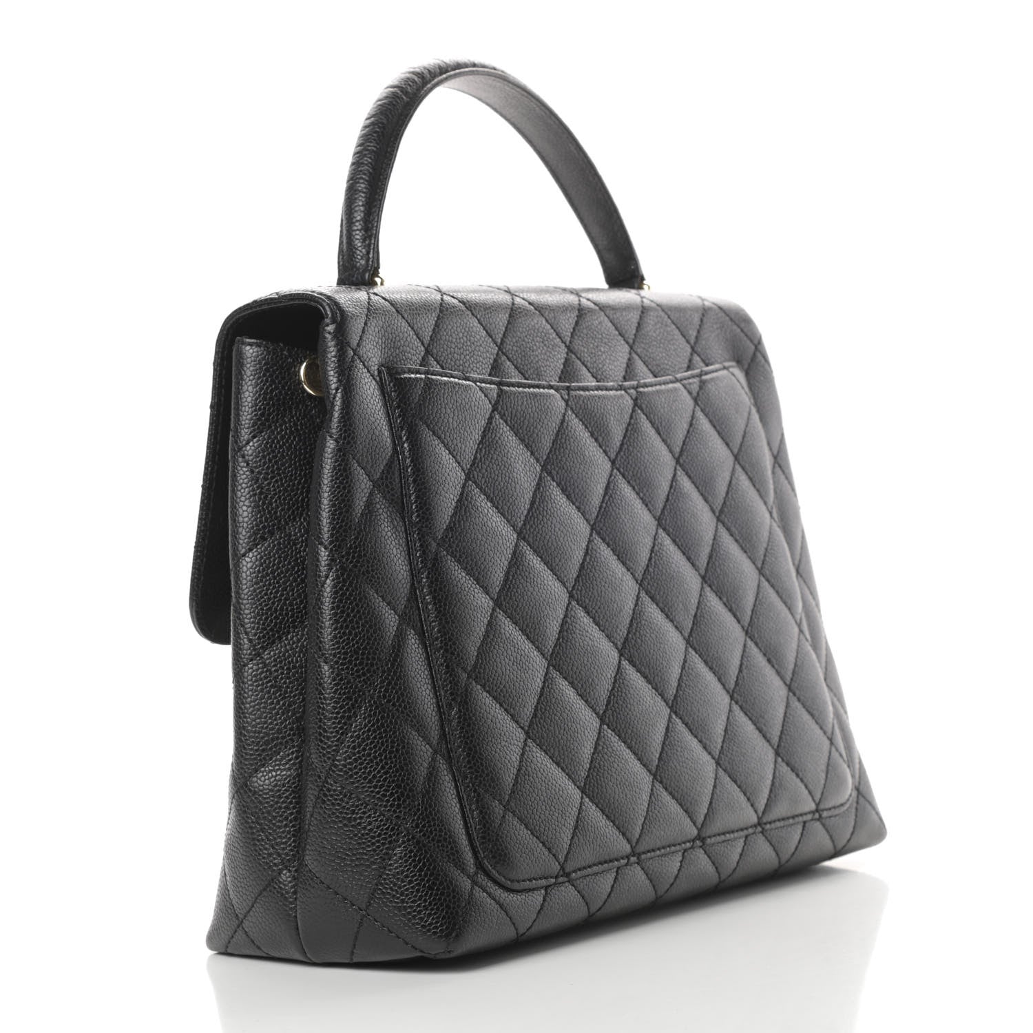 Chanel Caviar Quilted Jumbo Kelly Flap Black 3 of 12