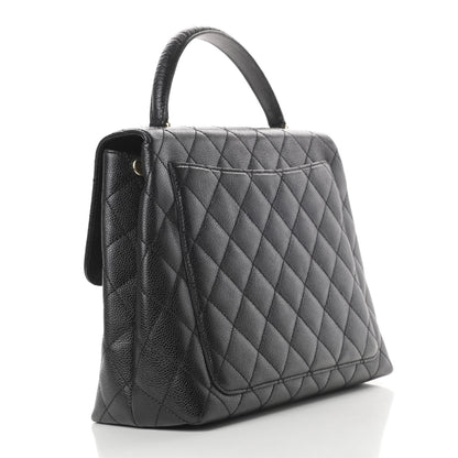 Chanel Caviar Quilted Jumbo Kelly Flap Black 3 of 12