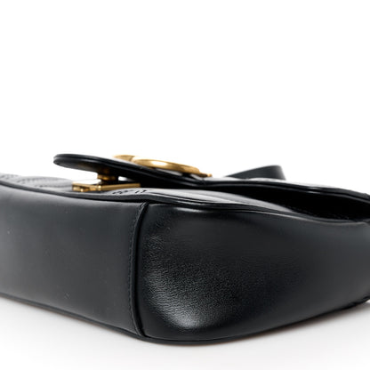 Gucci Calfskin Matelasse Mini GG Marmont Shoulder Bag Black 11 of 11