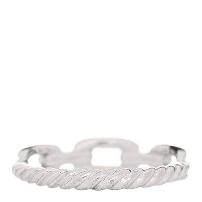 David Yurman 18K White Gold Diamond Stax Chain Link Pave Ring 52 6 2 of 4