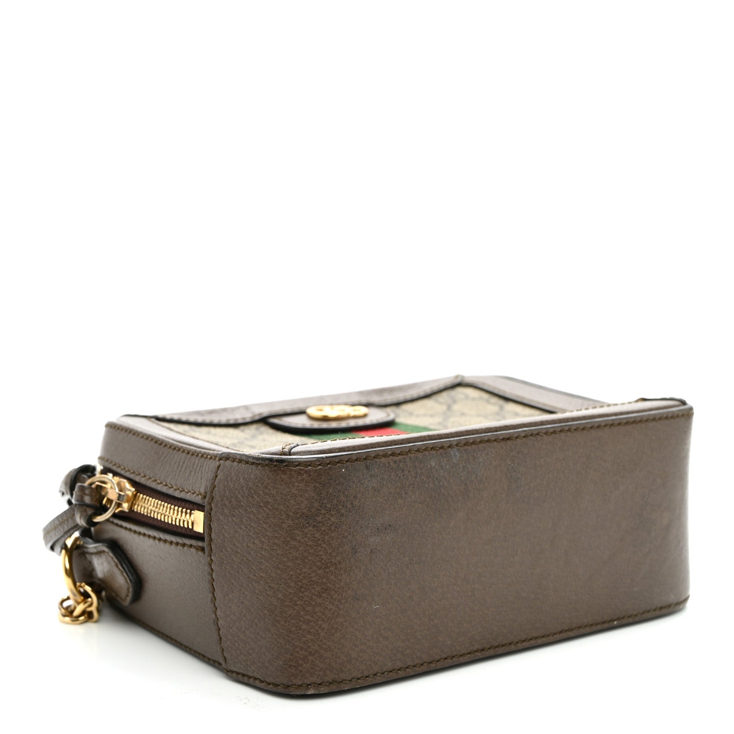 Gucci GG Supreme Monogram Mini Ophidia Top Handle Shoulder Bag Brown 4 of 11