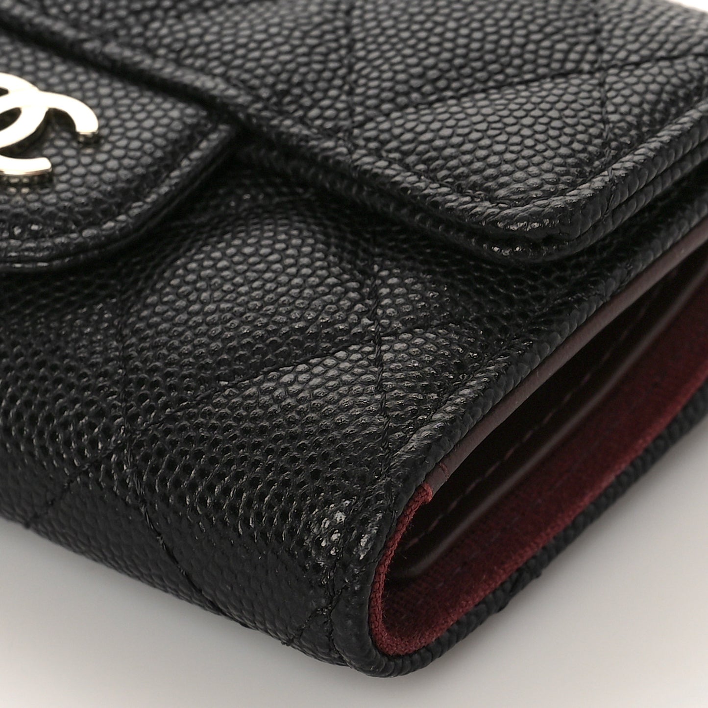 Caviar Quilted Classic 4 Key Holder Wallet Black
