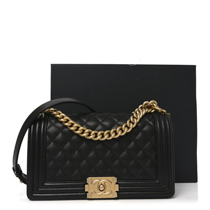 Chanel Caviar Quilted Medium Boy Flap Black 11 of 11