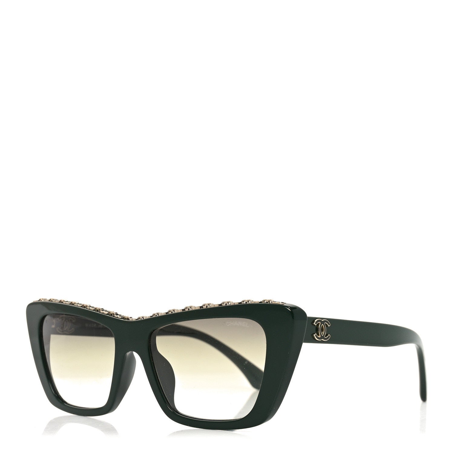 Chanel Acetate Butterfly Sunglasses 5540-A Green 1 of 7