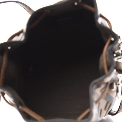 Fendi Vitello Liberty F is Fendi FF Embossed Mini Mon Tresor Bucket Bag Tobacco Black 4 of 10