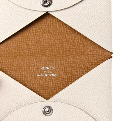 Hermes Epsom Verso Calvi Card Case Nata Sesame 6 of 8