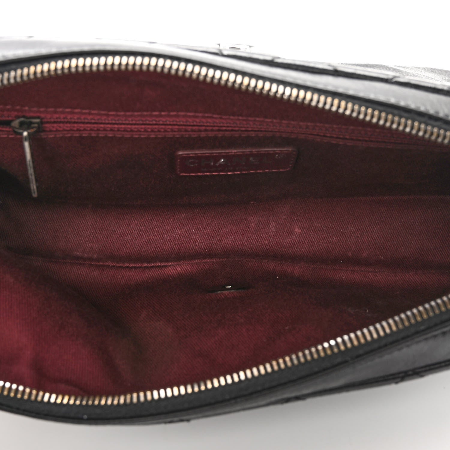 Chanel Glazed Calfskin Quilted Medium Duo Color Flap Black 5 of 10