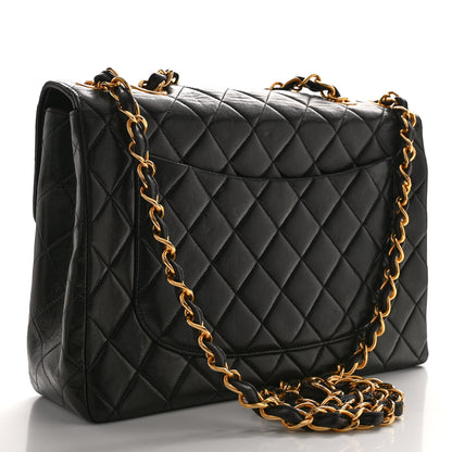 Chanel Lambskin Quilted XL Jumbo Single Flap Black 3 of 9