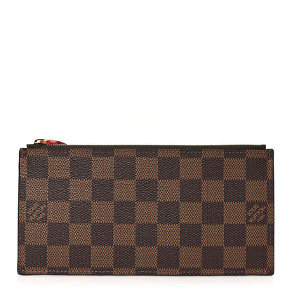 Louis Vuitton Damier Ebene Felicie Chain Wallet Zippered Insert 1 of 9