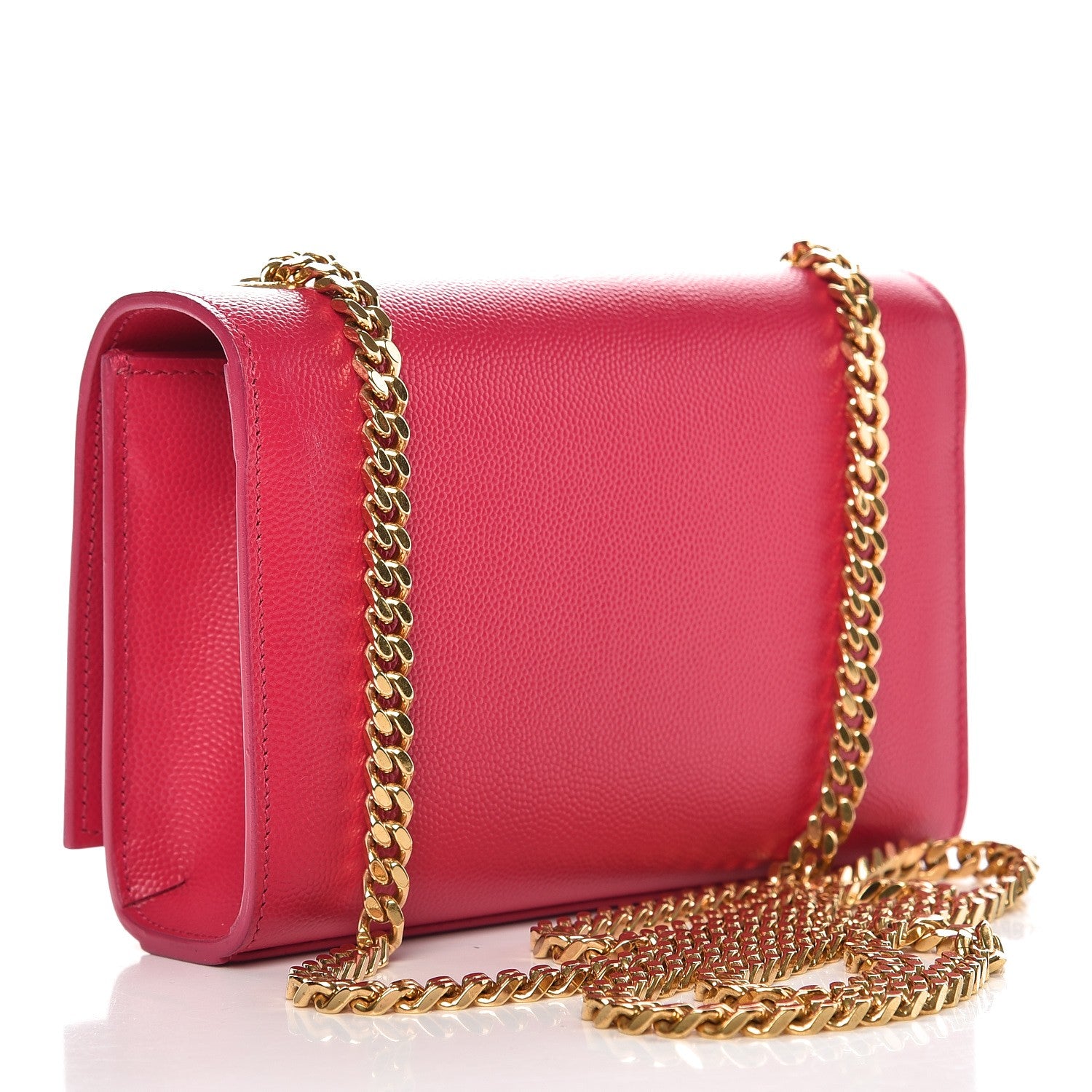 Saint Laurent Grain De Poudre Small Monogram Kate Satchel Bubblegum 3 of 8