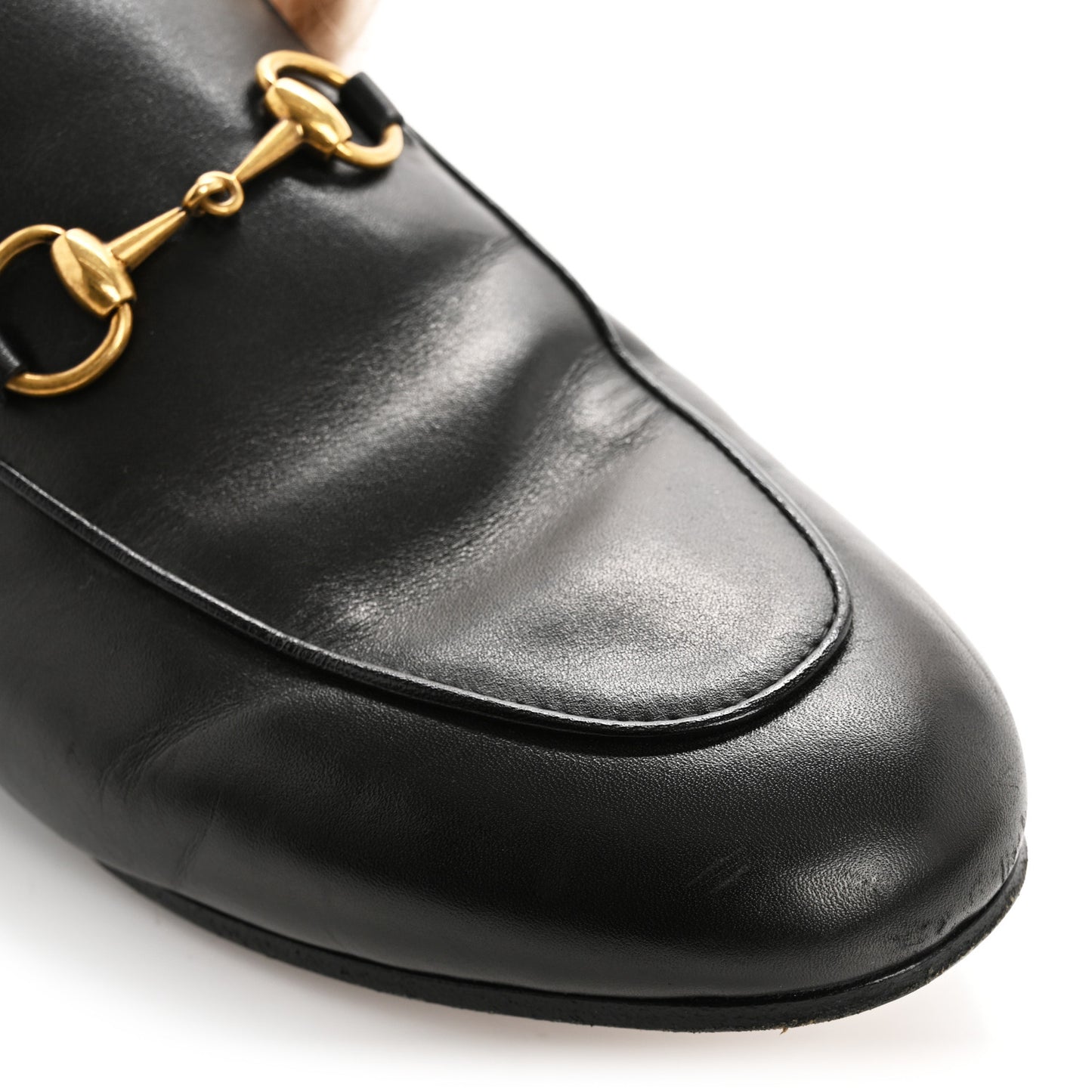 Calfskin Fur Womens Princetown Slippers 37.5 Black