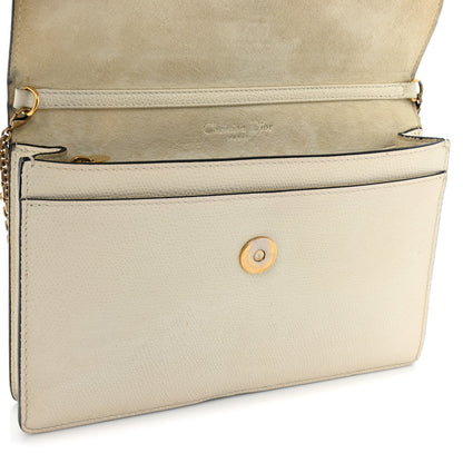 Christian Dior Grained Calfskin Saddle Chain Pouch Off White 16 of 22