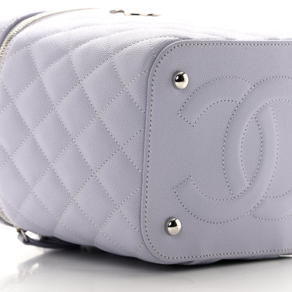 Chanel Caviar Quilted Small Top Handle Vanity Case With Chain Light Purple 9 of 12