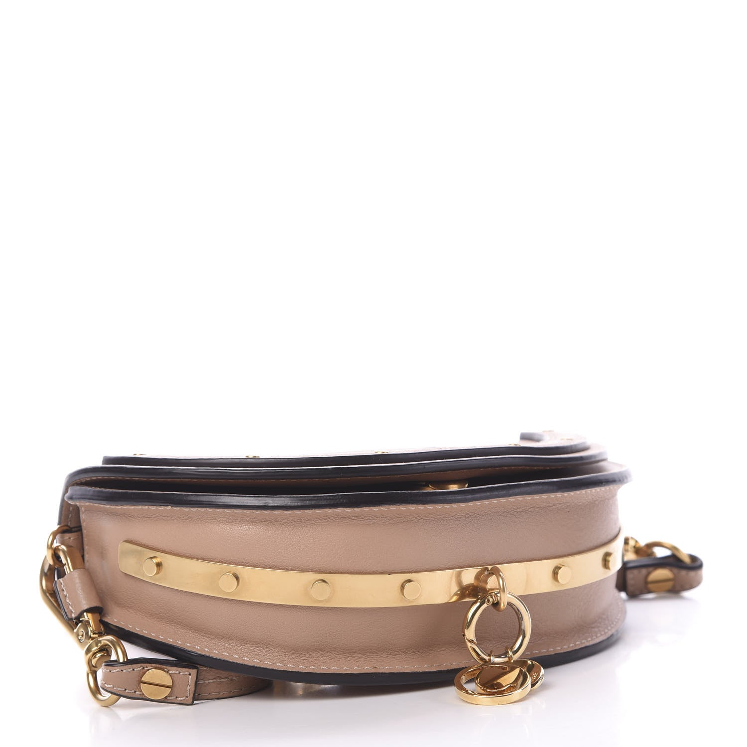 Chloe Calfskin Small Nile Bracelet Minaudiere Bag Brown 3 of 14