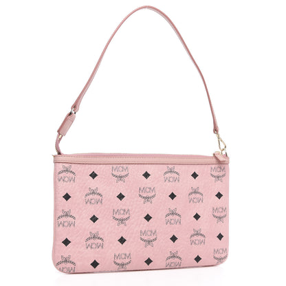 MCM Visetos Liz Shopper Tote Pouch Light Pink 4 of 10