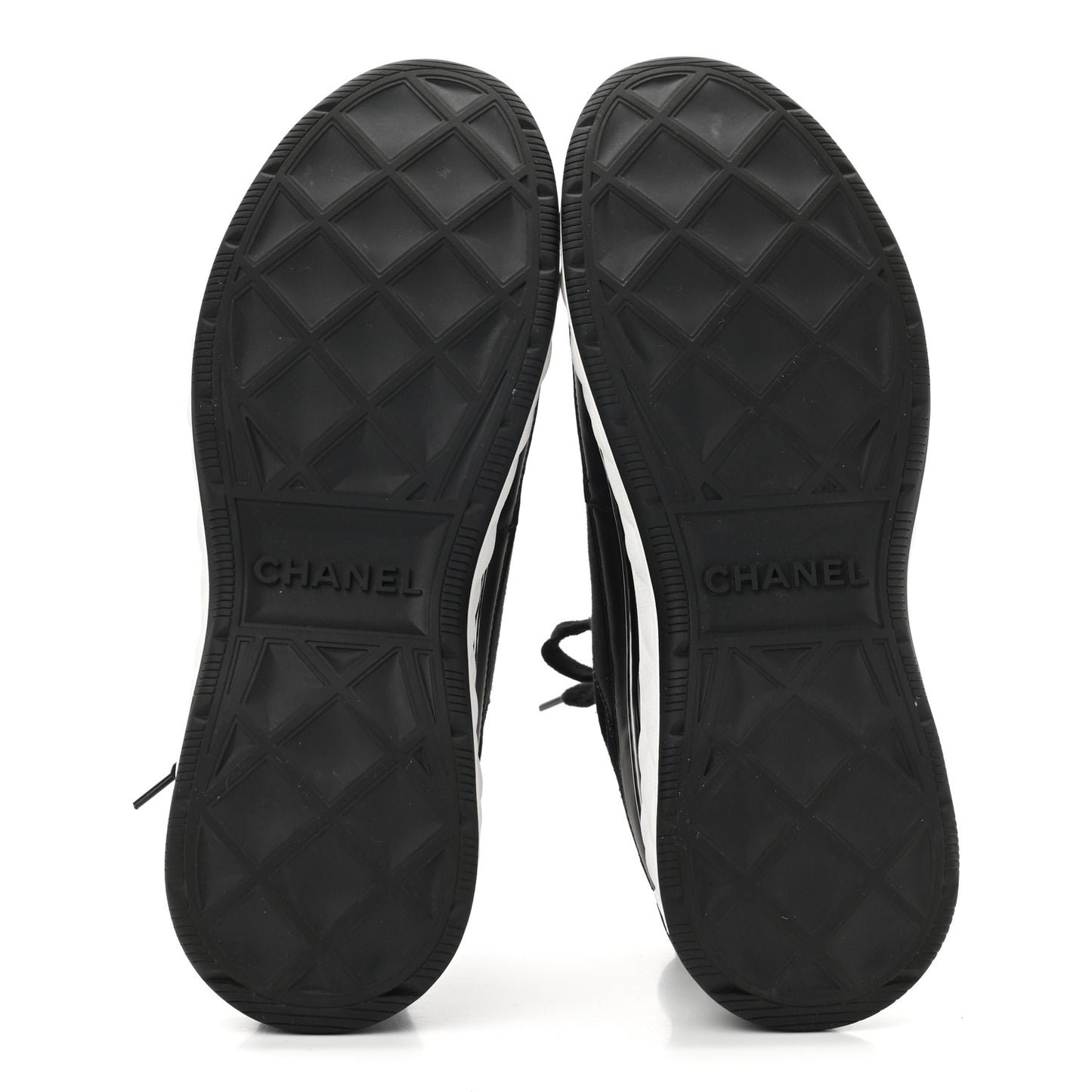 Velvet Calfskin Mixed Fibers CC Sneakers 40 Black