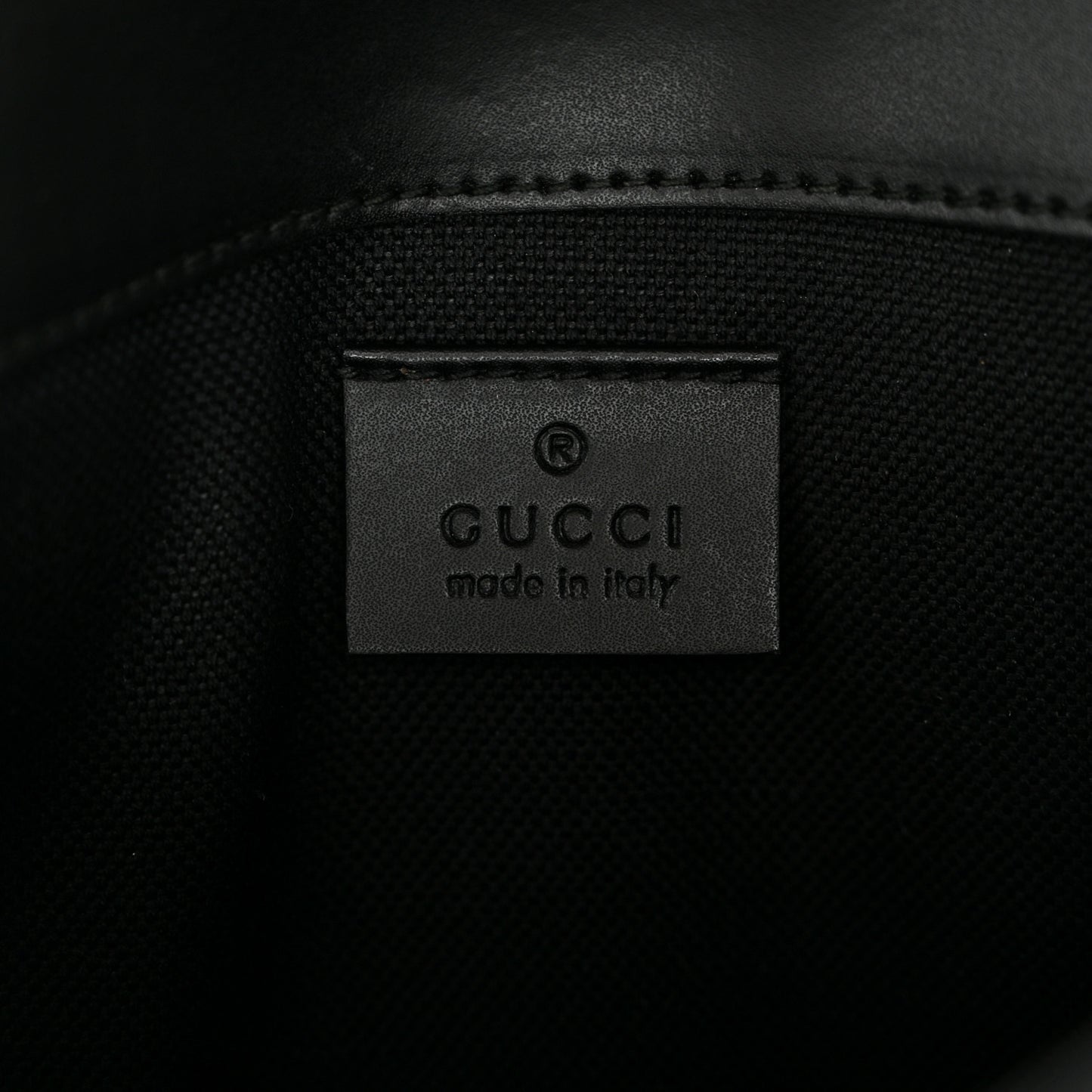 GG Supreme Monogram Web Slim Belt Bag Black Grey