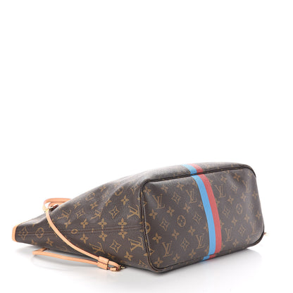 Louis Vuitton Monogram My LV Heritage Neverfull MM Blue Clair Rouge 5 of 11