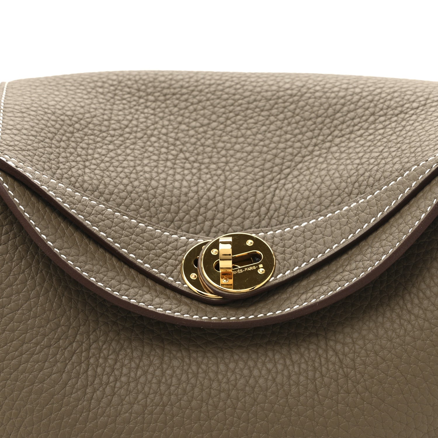 Hermes Taurillon Clemence Lindy 26 Etoupe 7 of 10