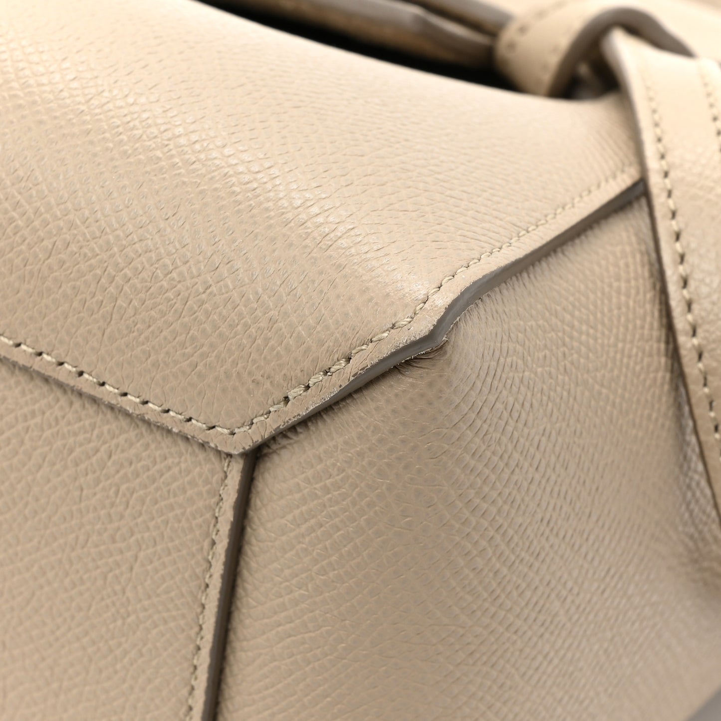 Grained Calfskin Nano Belt Bag Light Taupe