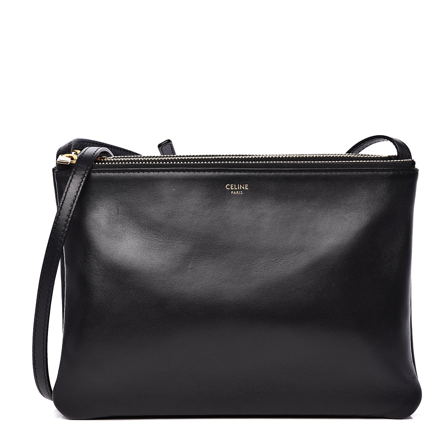 Lambskin Large Trio Crossbody Bag Black