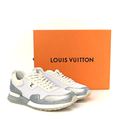 Louis Vuitton Technical Mesh Metallic Monogram Mens Run Away Sneakers 7 White 10 of 10