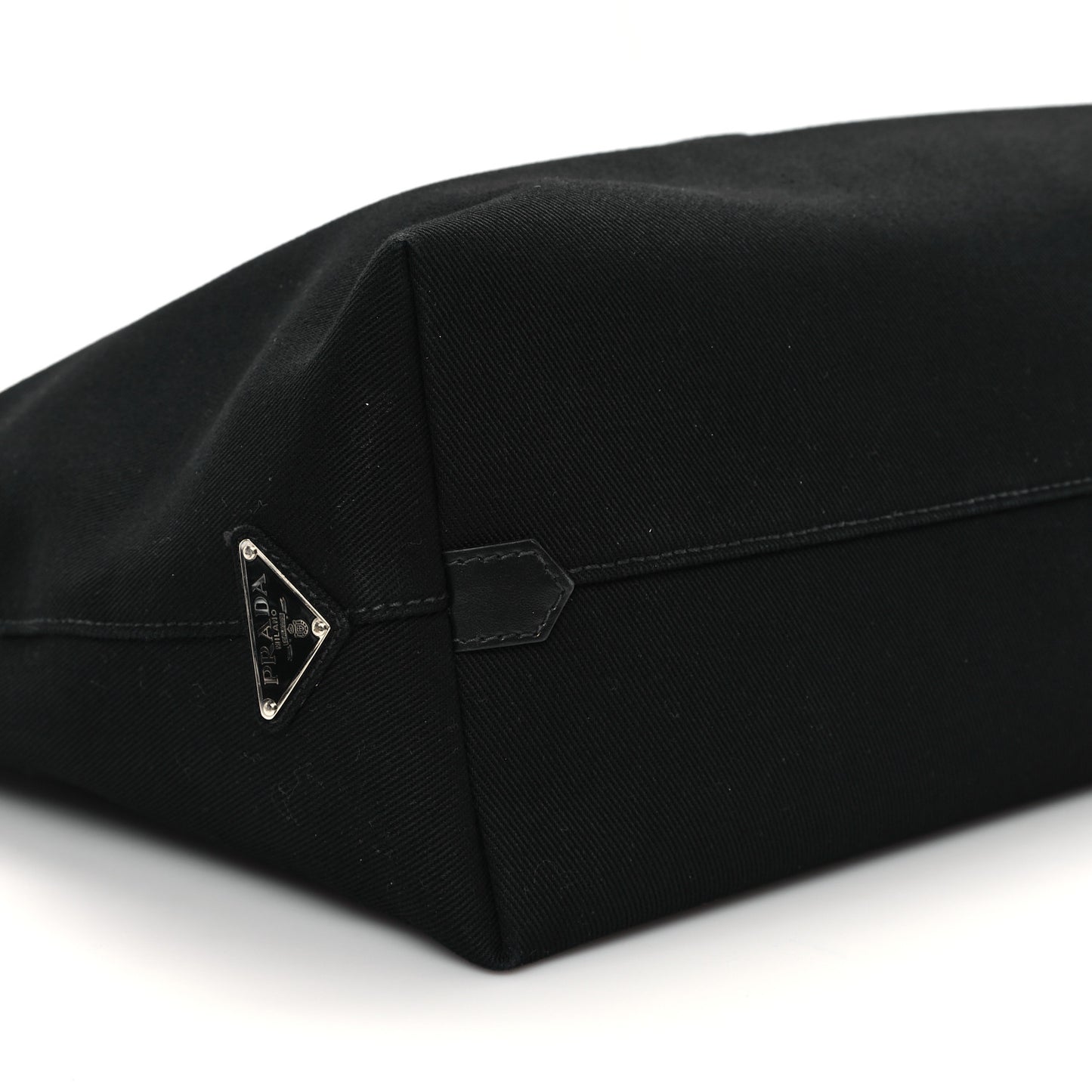 Canvas Embroidered Drill Tote Black