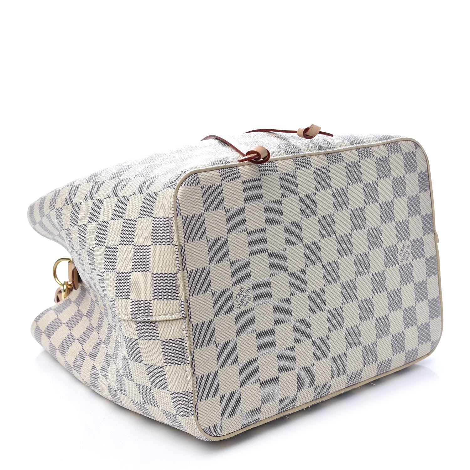 Louis Vuitton Damier Azur Braided Neonoe MM Peach Cream 4 of 8