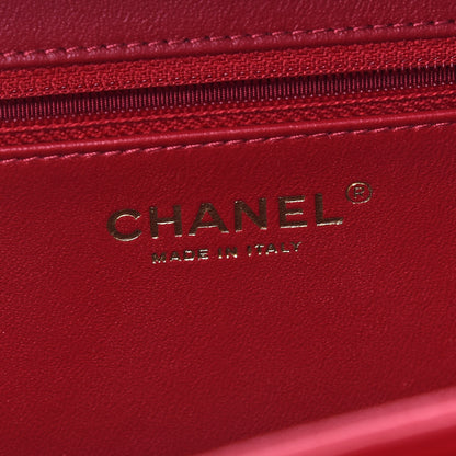 Chanel Caviar Quilted Large CC Filigree Vanity Case Red 6 of 9