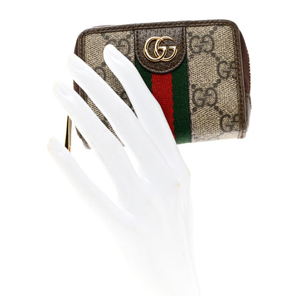 Gucci GG Supreme Monogram Web Ophidia Playing Card Case Beige New Acero 2 of 9