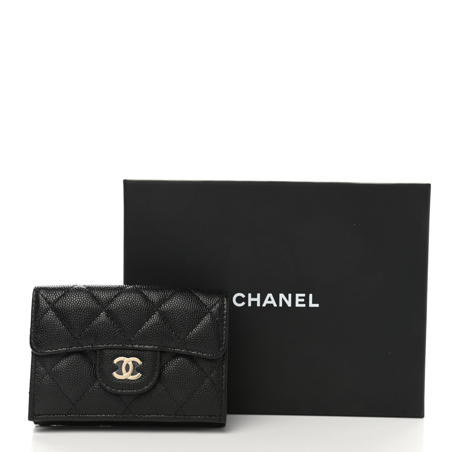 Chanel Caviar Quilted Double Flap Wallet Black 10 of 10