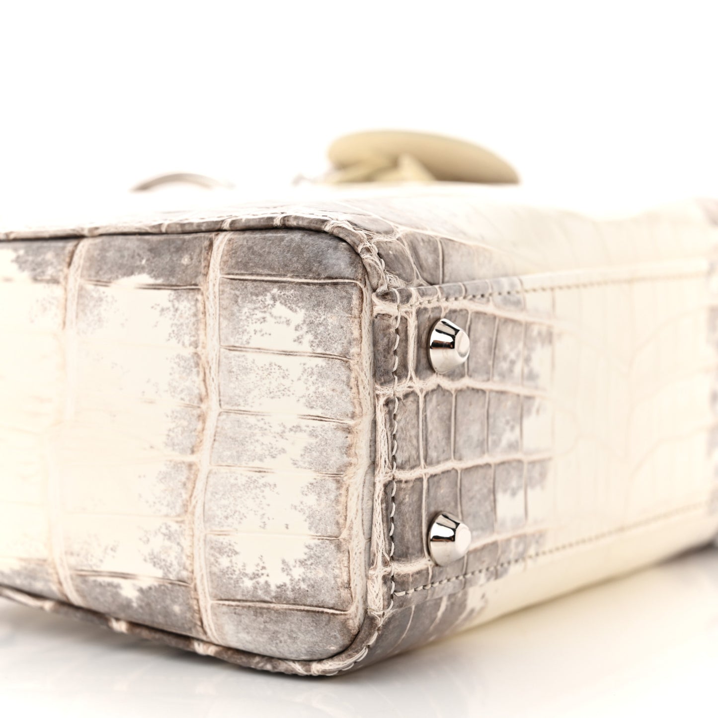 Niloticus Crocodile Himalaya Mini Lady Dior White