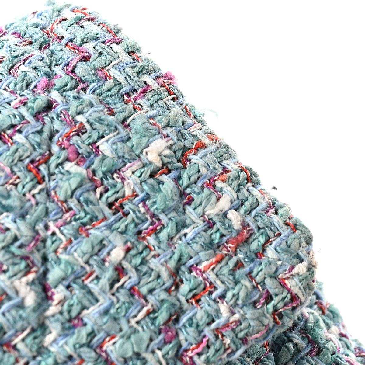 Tweed Quilted Mini Rectangular Flap Blue Multicolor