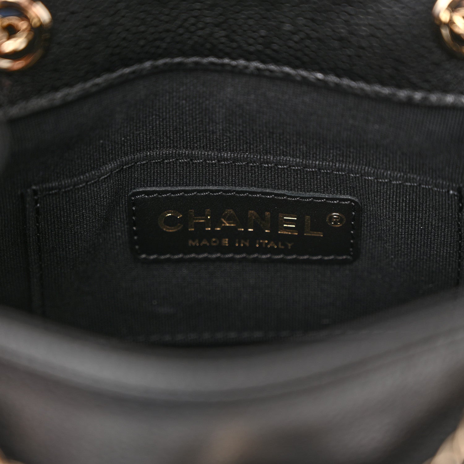 Chanel Shiny Caviar Quilted Small Duma Pockets Drawstring Backpack Black 6 of 10