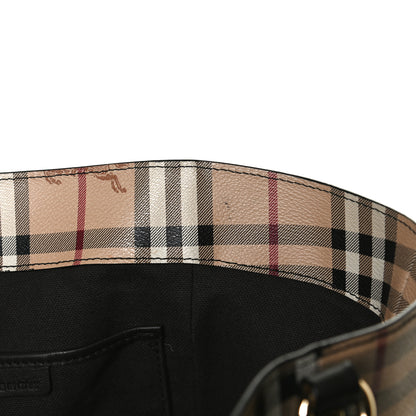 Burberry Haymarket Check Small Canterbury Tote Chocolate 17 of 18