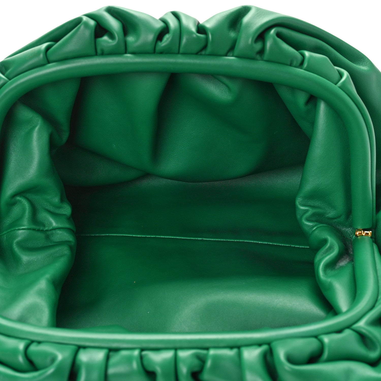 Bottega Veneta Smooth Butter Calf The Pouch Oversized Clutch Racing Green 6 of 9
