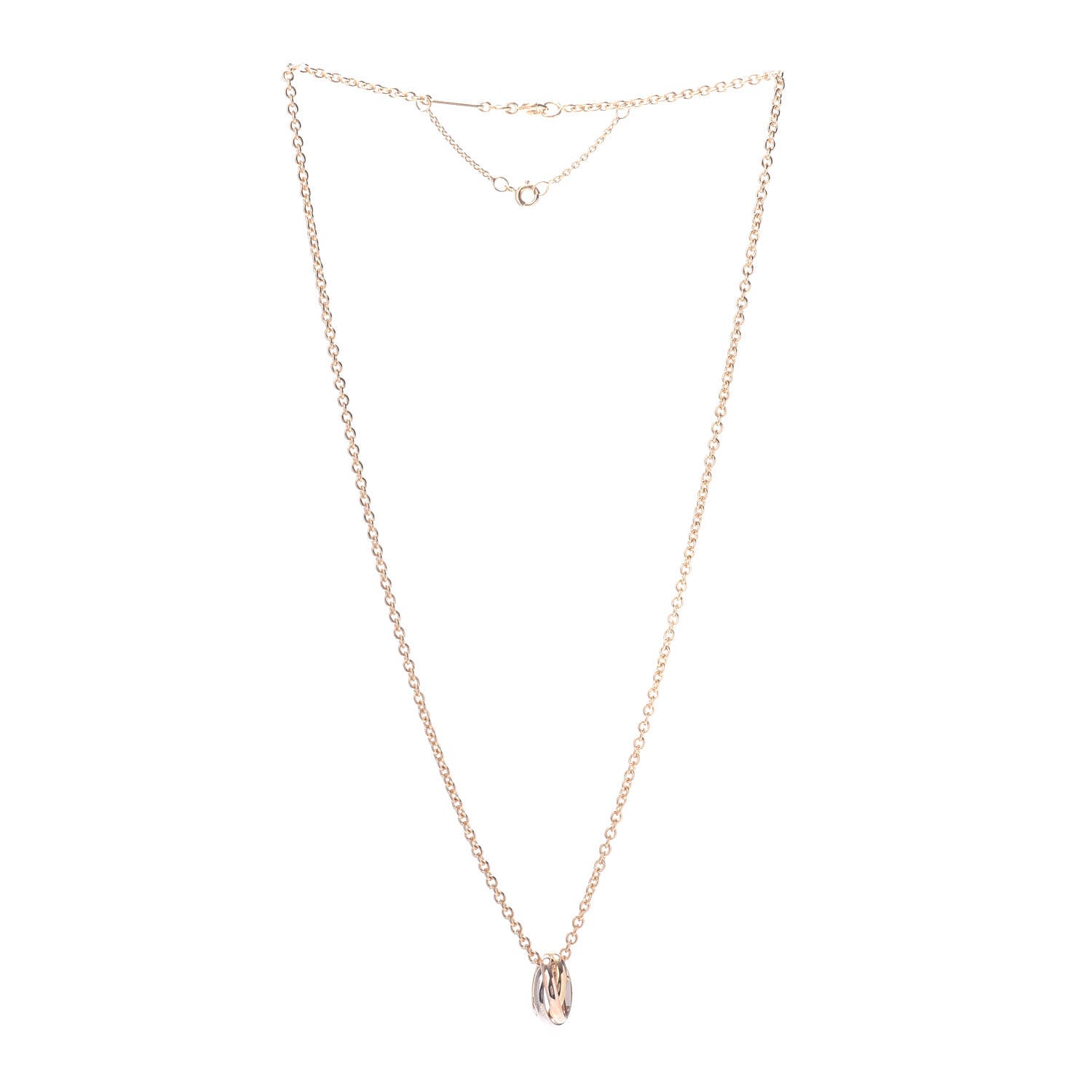Cartier 18K Pink Yellow White Gold Trinity Pendant Necklace 3 of 4