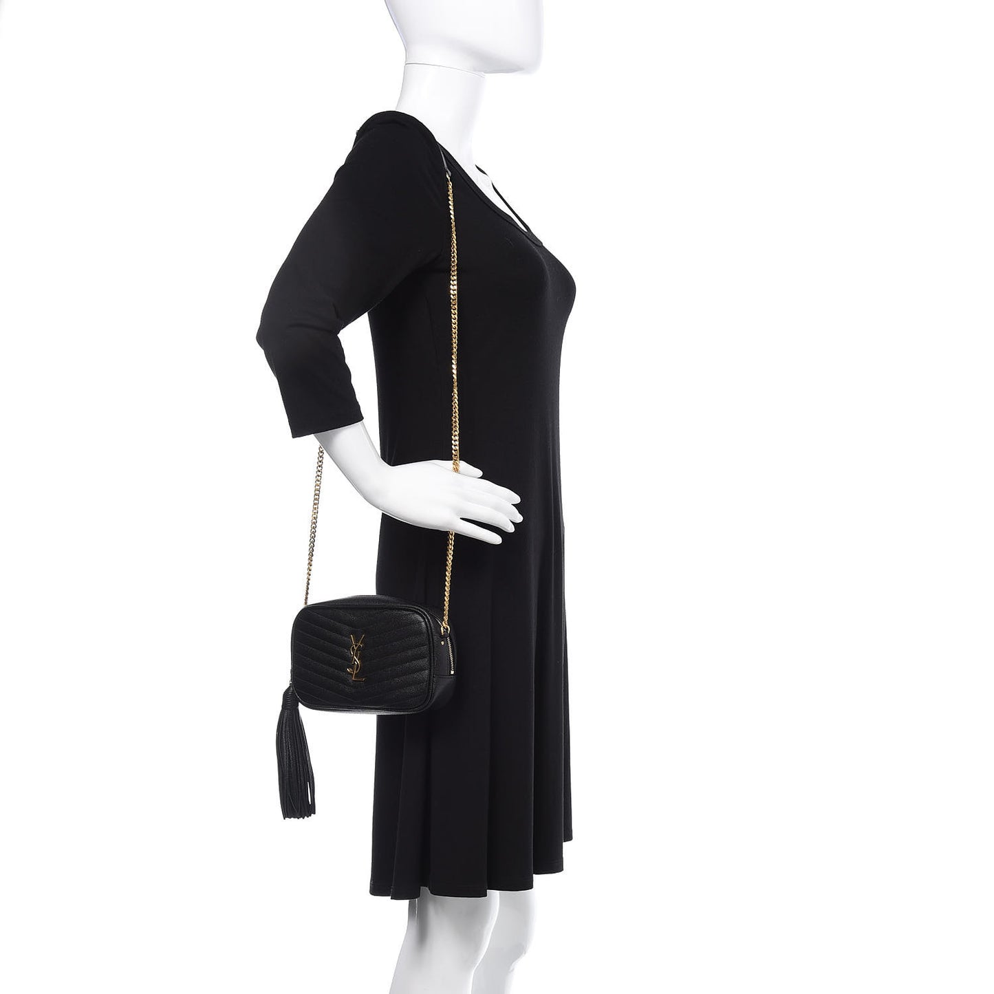 Grain De Poudre Matelasse Monogram Mini Lou Camera Bag Black