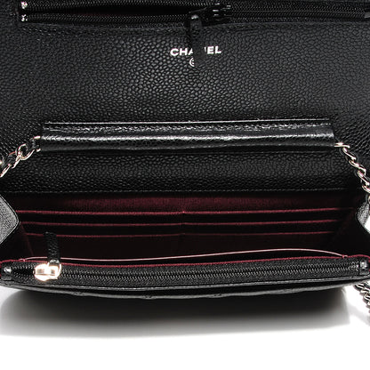 Chanel Caviar Quilted Wallet On Chain WOC Black 10 of 10