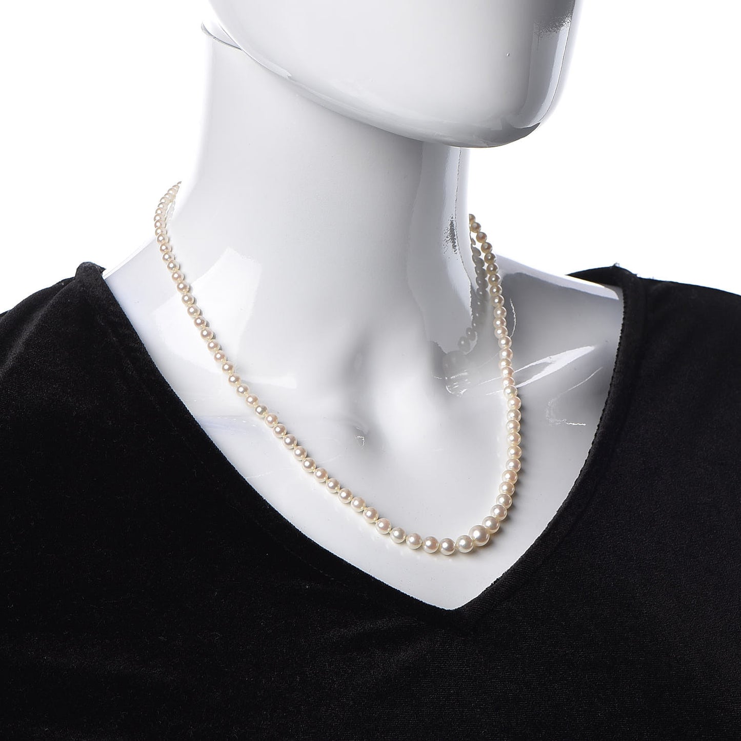Sterling Silver Akoya Pearl 3.5-7mm Graduated Necklace