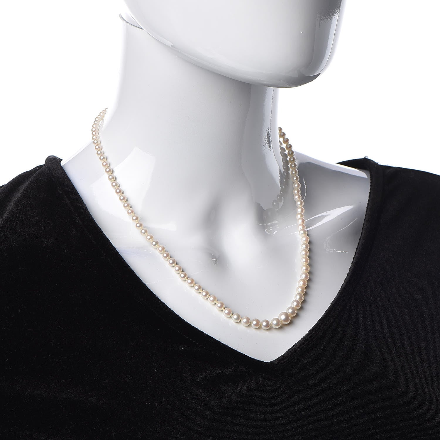 Mikimoto Sterling Silver Akoya Pearl 3.5-7mm Graduated Necklace 2 of 6