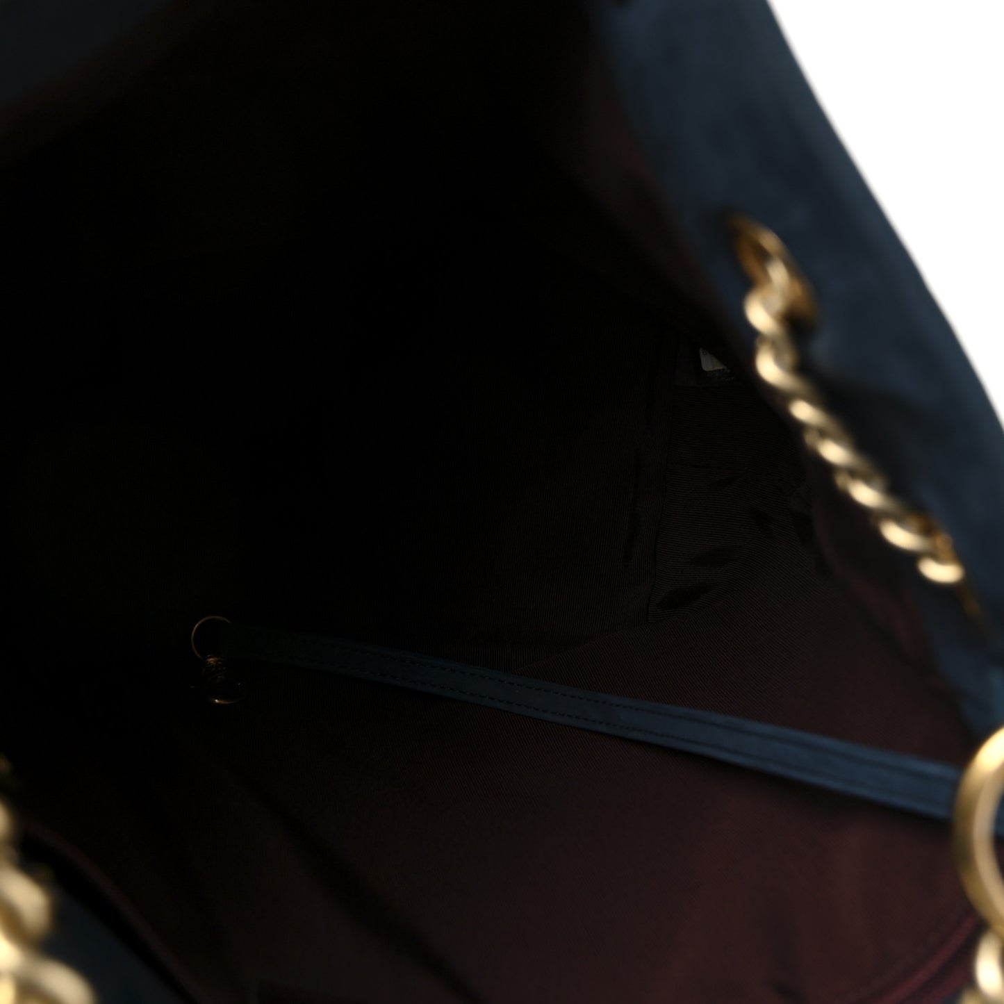 Suede Calfskin Small On My Shoulder Drawstring Bag Blue